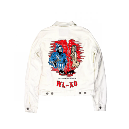 Warren Lotas Fear Denim Jacket White Men’s