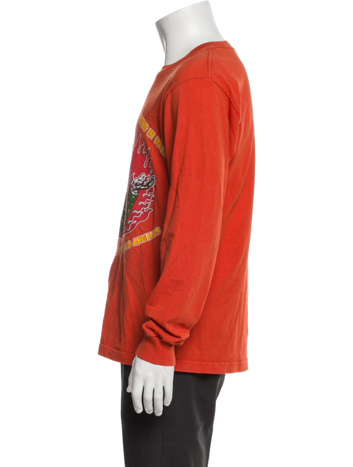 Warren Lotas Graphic Print Crew Neck Sweatshirt - Orange