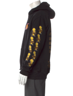 Warren Latos Print Crew Neck Hoodie - Black