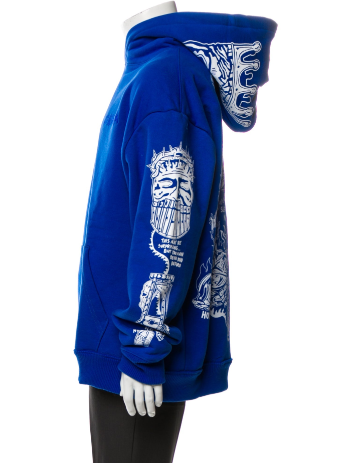 Warren Lotas Crew Neck Hoodie - Blue