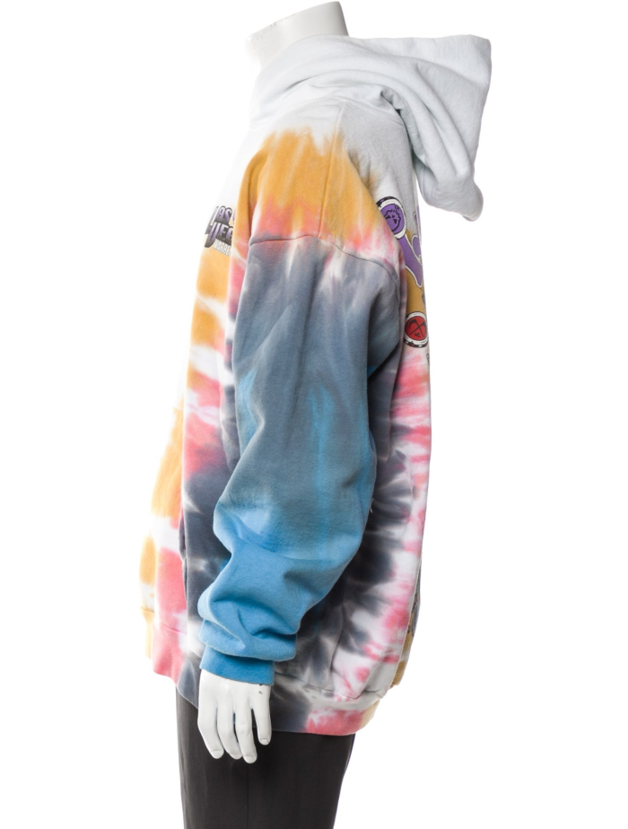 Warren Lotas Tie-Dye Print Crew Neck Hoodie