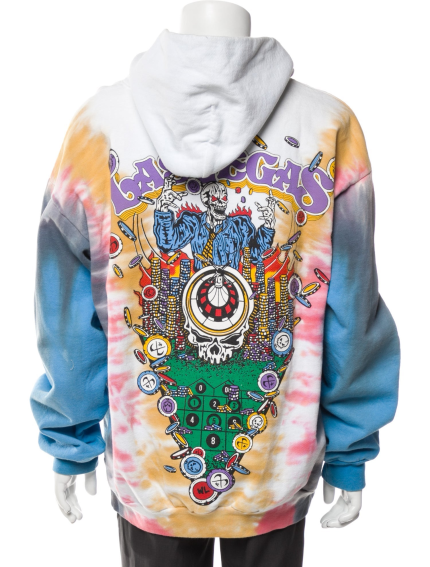 Warren Lotas Tie-Dye Print Crew Neck Hoodie