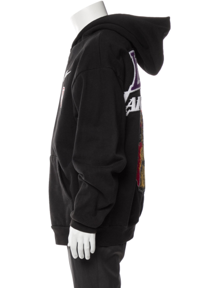 Warren Lotas V-Neck Zip Up Hoodie - Black