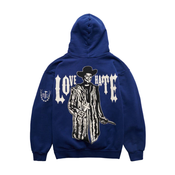 Warren Lotas Love Hate Hoodie – Navy